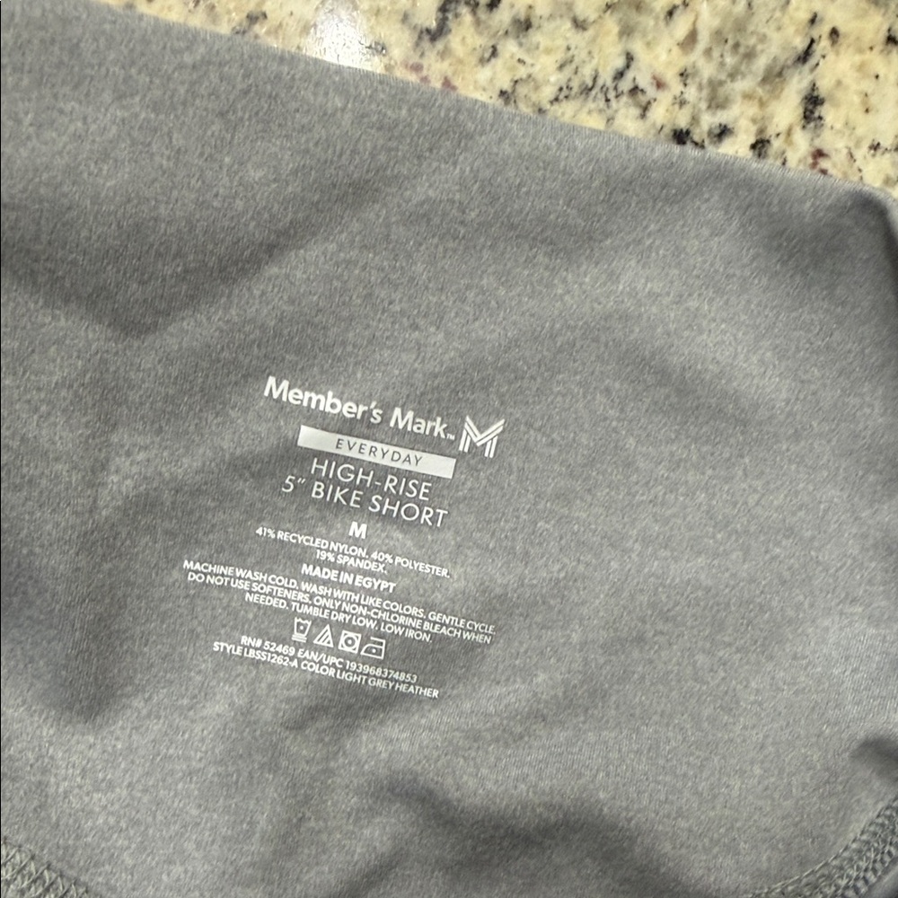 Member's Mark Gray High-Rise Bike Shorts